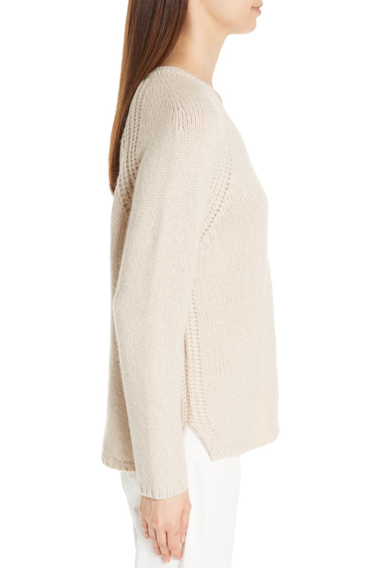 V-Neck Cashmere Sweater, Alternate, color, MAPLE OAT