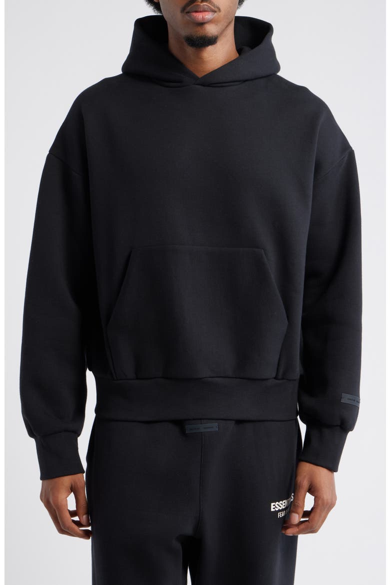 Crop Fit Classic Pullover Hoodie, Alternate, color, VINTAGE BLACK