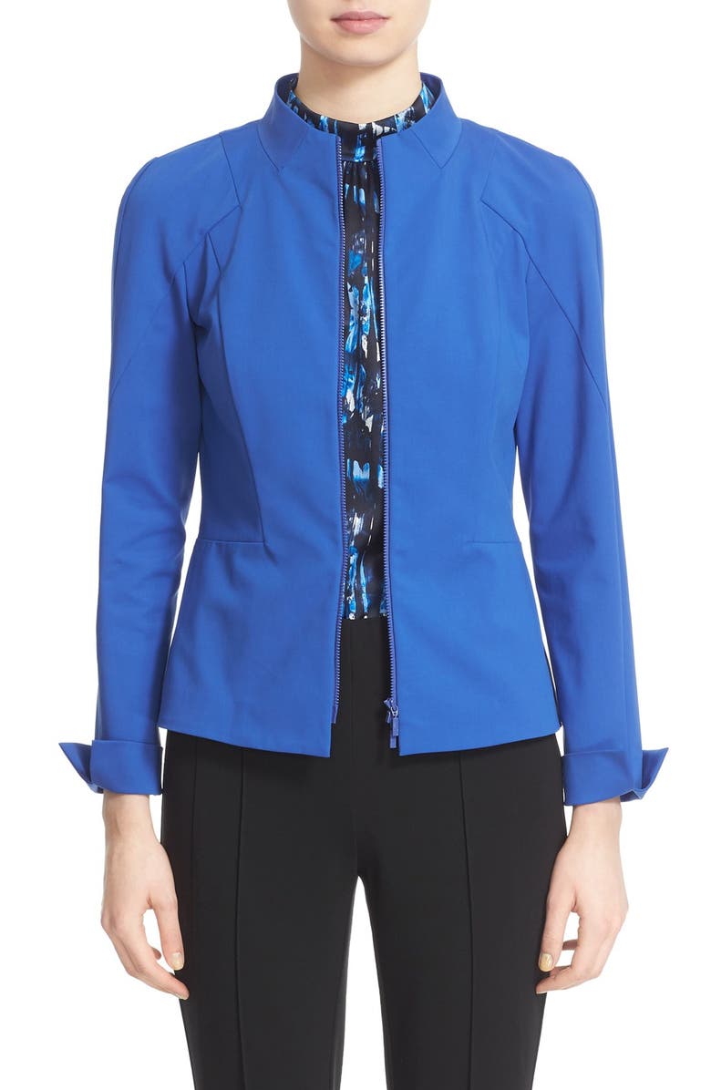 Lafayette 148 New York 'Marty' Funnel Neck Jacket, Main, color, 