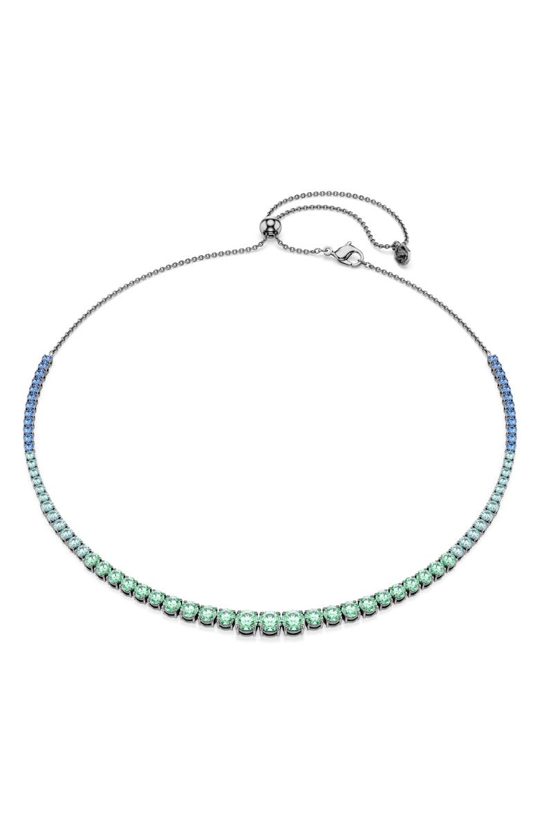 Swarovski Matrix Crystal Slider Necklace, Main, color, 
