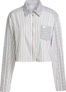 adidas Originals Stripe Crop Zip-Up Shirt
