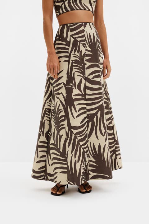 Meline Jacquard Midi Skirt
