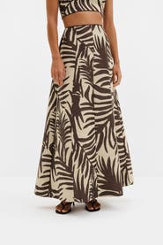 Malina Meline Jacquard Midi Skirt