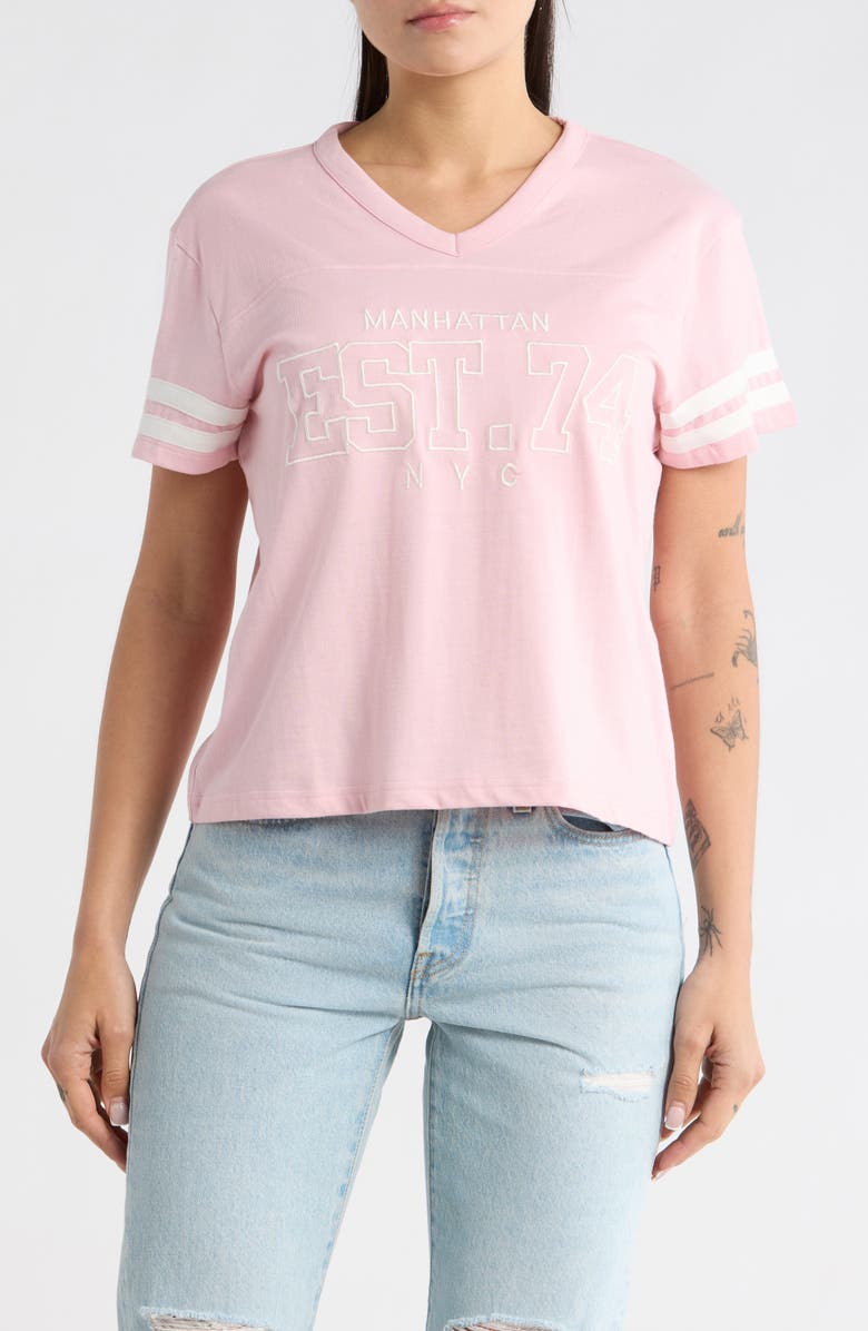 Ripple Junction Manhattan Jersey Graphic T-Shirt, Main, color, Light Pink