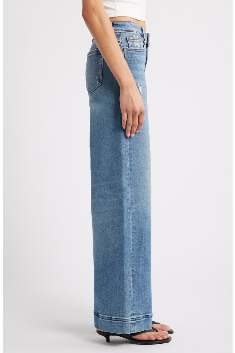 Low Rise Wide Leg Jeans, Alternate, color, MED WASH