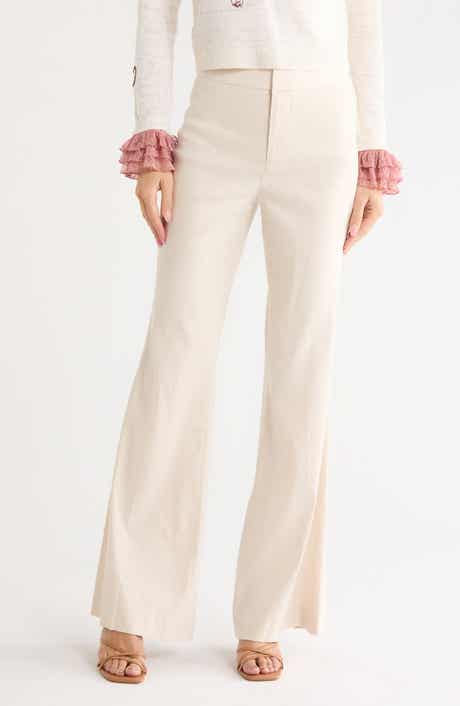 Linden High Waist Linen Blend Flare Leg Pants