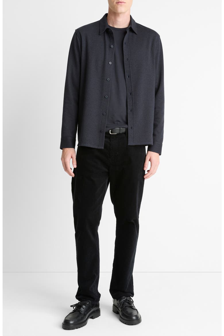 Herringbone Button-Up Shirt, Alternate, color, COASTAL