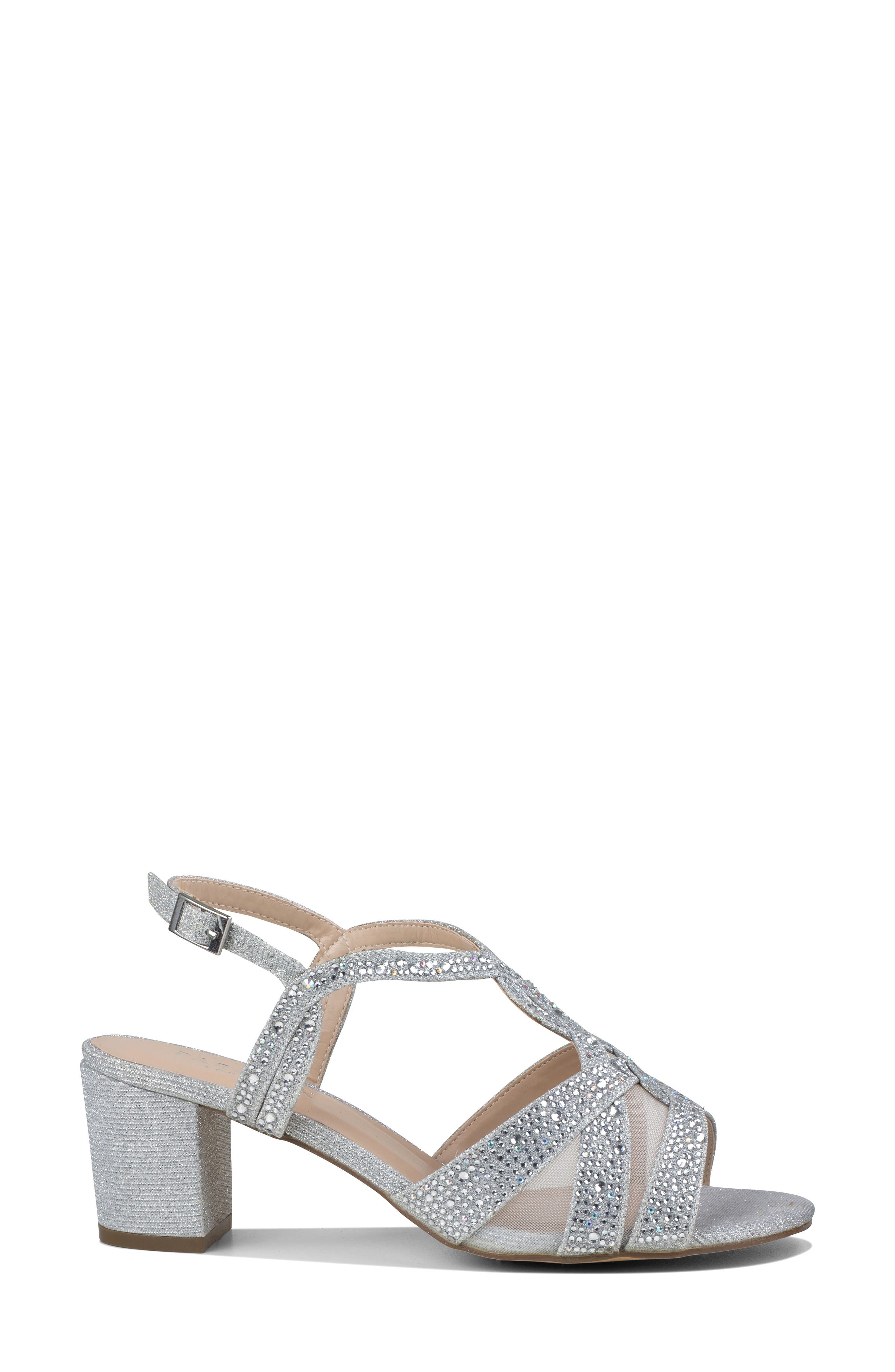 Paradox London Pink Nadia Block Heel Sandal, Alternate, color, Silver