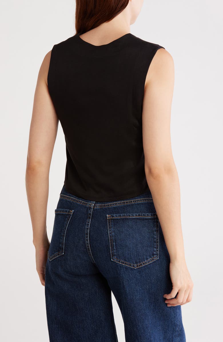 Vigoss Tie Front Vest, Alternate, color, Black