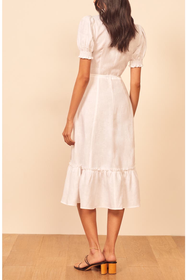 Veronika Midi Dress, Alternate, color, WHITE