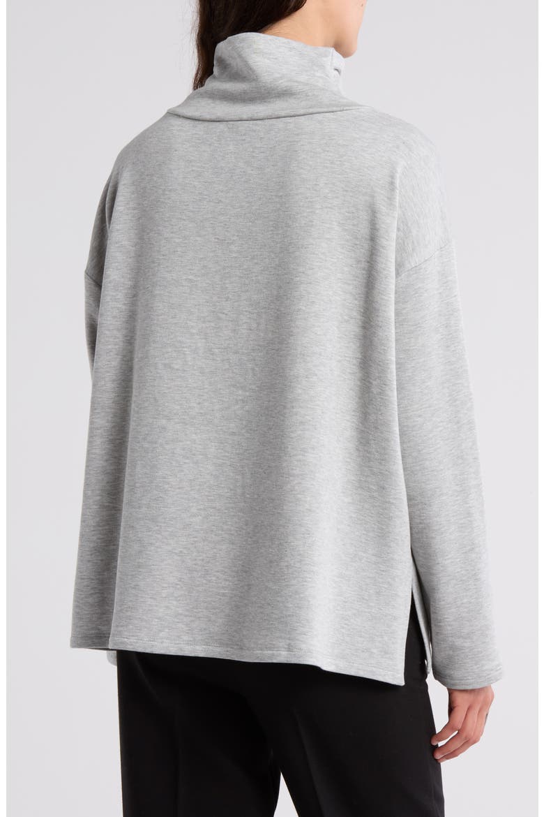 Funnel Neck Boxy Top, Alternate, color, DARK PEARL