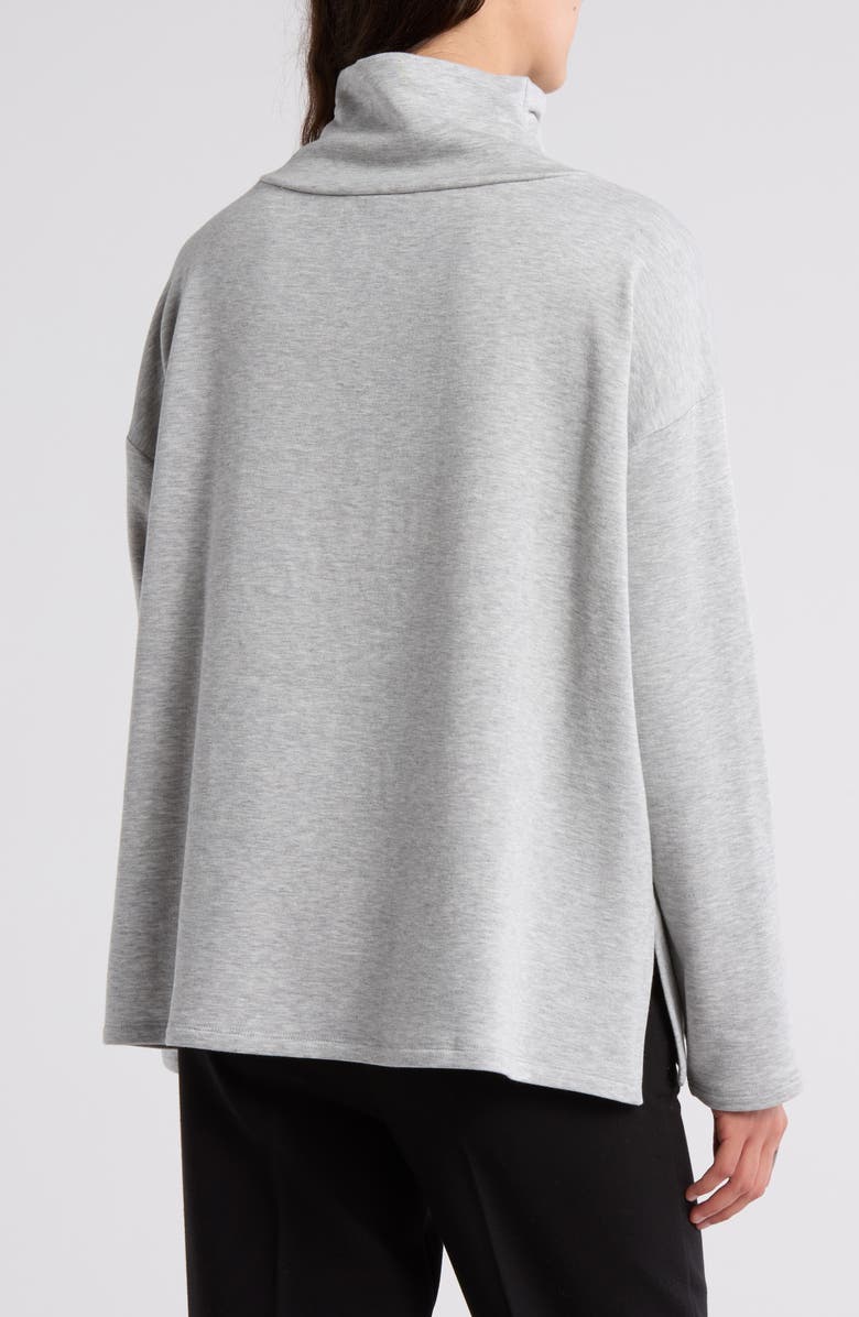Eileen Fisher Funnel Neck Boxy Top, Alternate, color, Dark Pearl