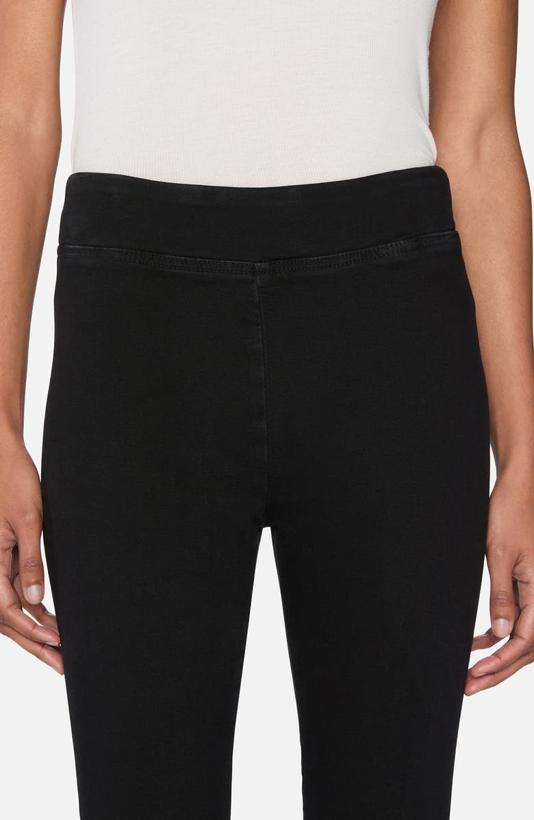 FRAME Jetset Weekend Pull-On High Waist Capri Jeans, Alternate, color, Sheen Noir
