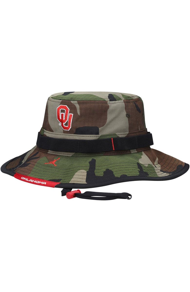 Jordan Brand Men's Jordan Brand Camo Oklahoma Sooners Boonie Performance Bucket Hat, Alternate, color, 