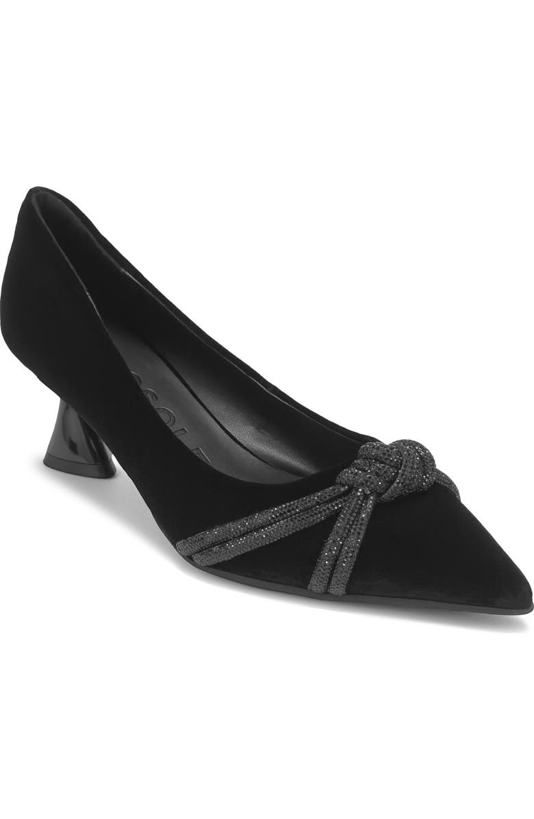 Aerosoles Jacey Crystal Embellished Satin Pump, Main, color, Black Velvet