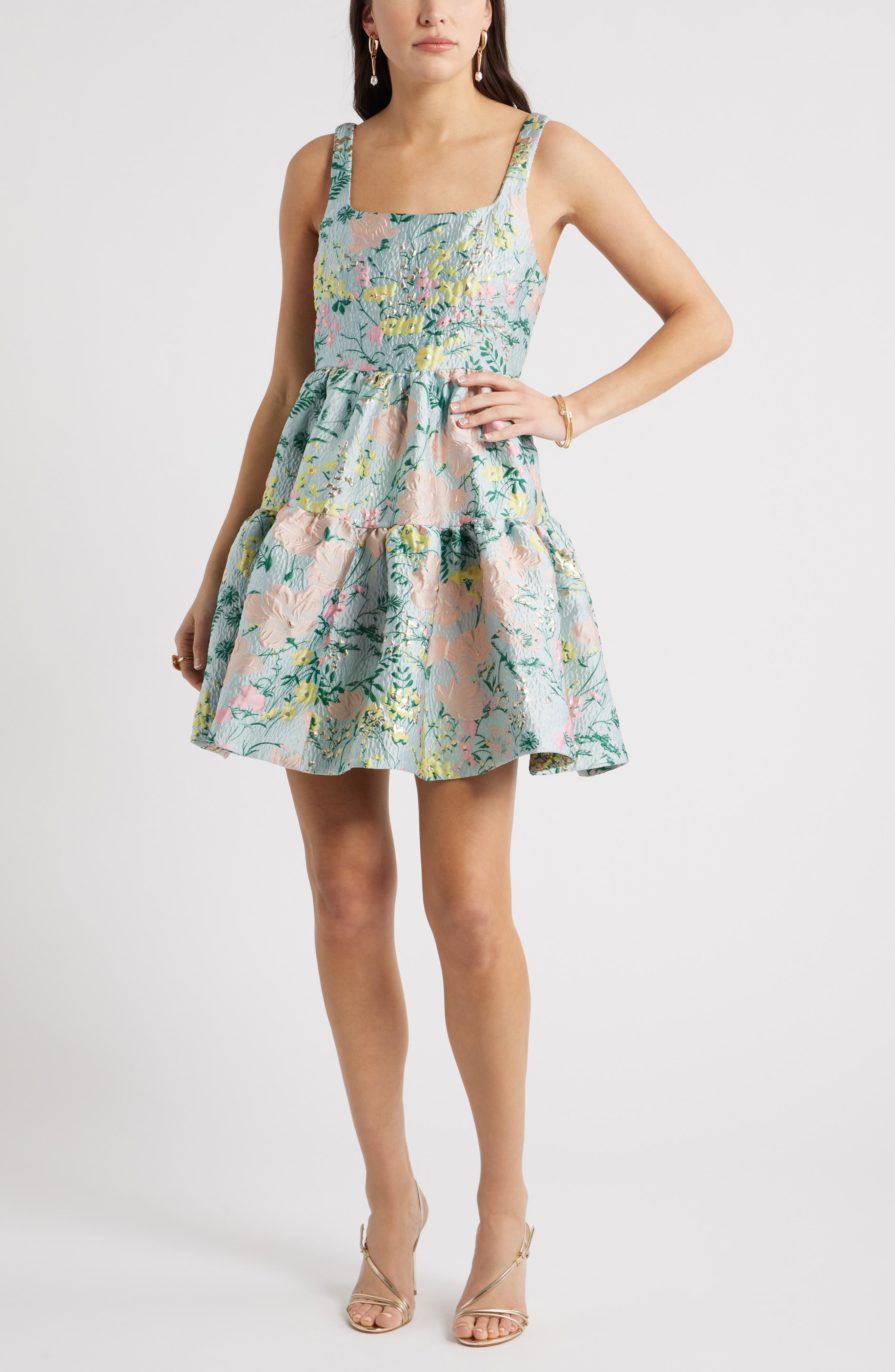 floral mini dress cocktail Amelia Floral Mini Dress - Pink