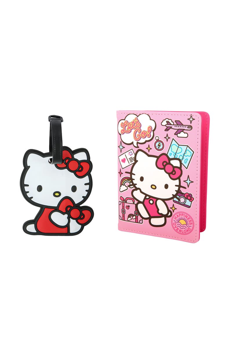 Hello Kitty Passport Holder and Luggage Tag Set, Main, color, Pink