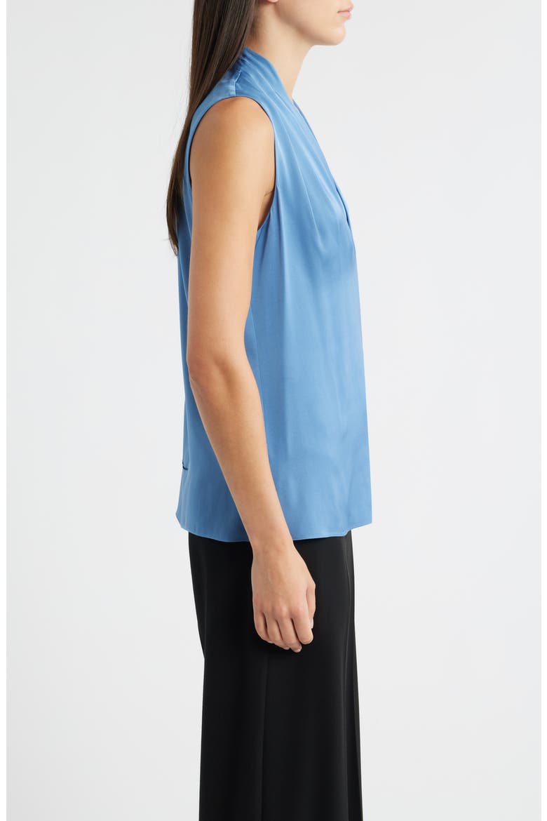 Mila Sleeveless Stretch Silk Top, Alternate, color, SKYLINE