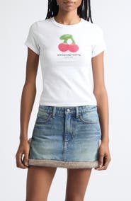 Alexander Wang Cherry Graphic Fitted T-Shirt
