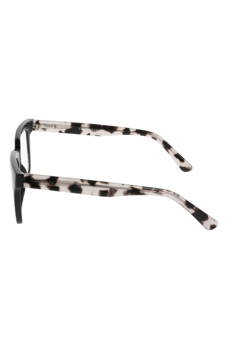 Cole Haan 51mm Square Reading Glasses, Alternate, color, Black