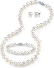 The Pearl Source Freshwater Pearl Necklace, Bracelet & Earrings
