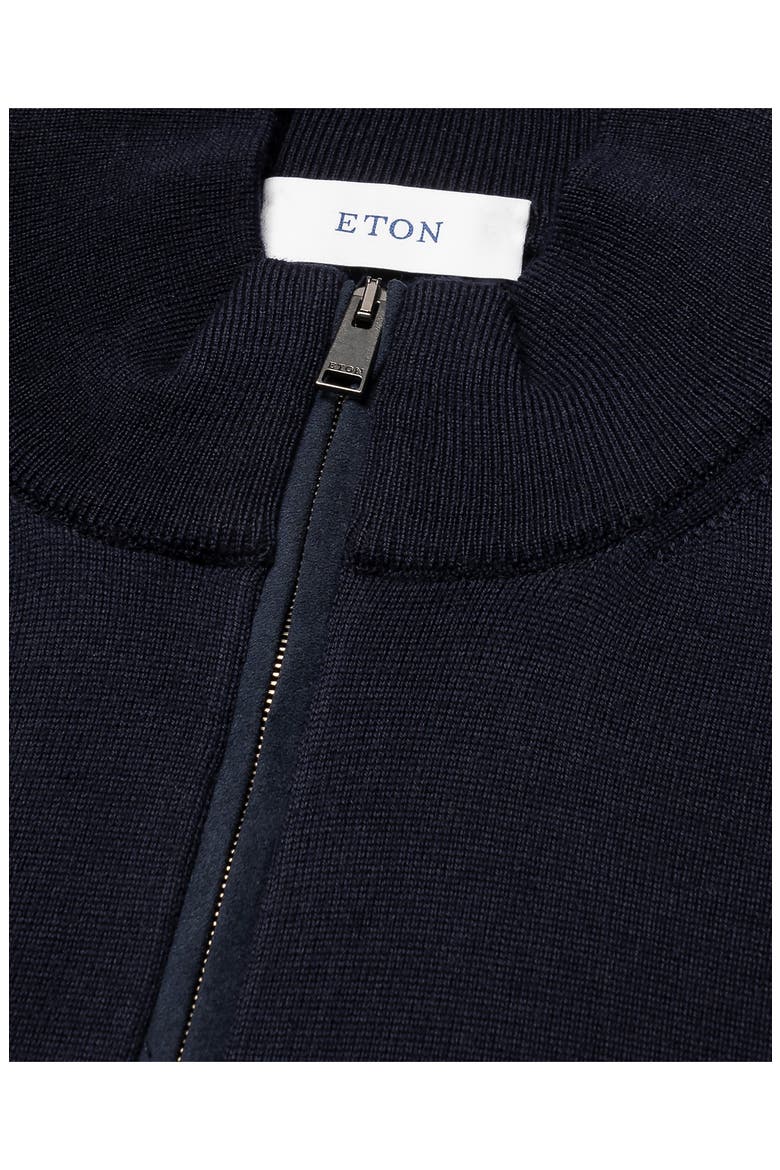 Merino Wool Quarter Zip Sweater, Alternate, color, NAVY