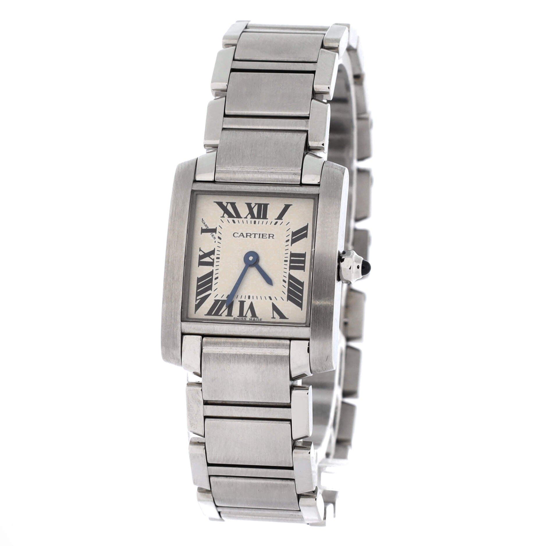 Tank Francaise Quartz Watch Stainless Steel 20, Alternate, color, Metallic Silver