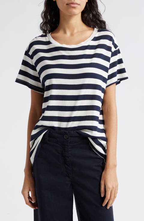 Brady Stripe Cotton T-Shirt