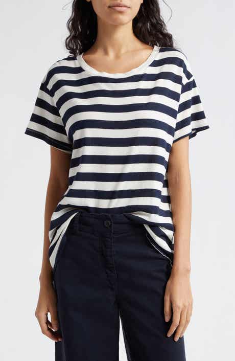 Nili Lotan Brady Stripe Cotton T-Shirt