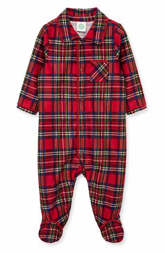 Plaid Notch Collar Footie