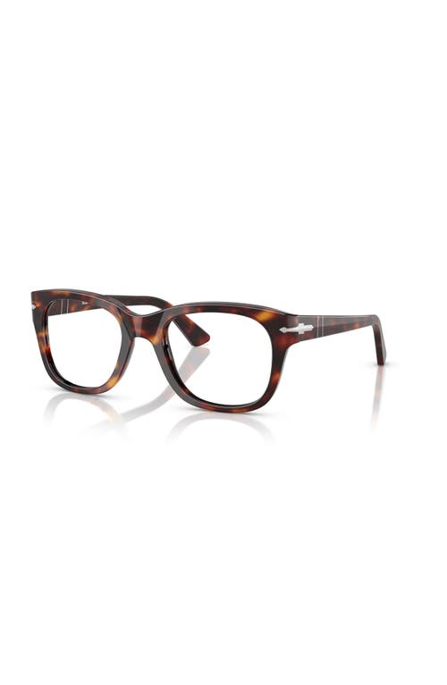 Persol 53mm Square Optical Glasses In Brown