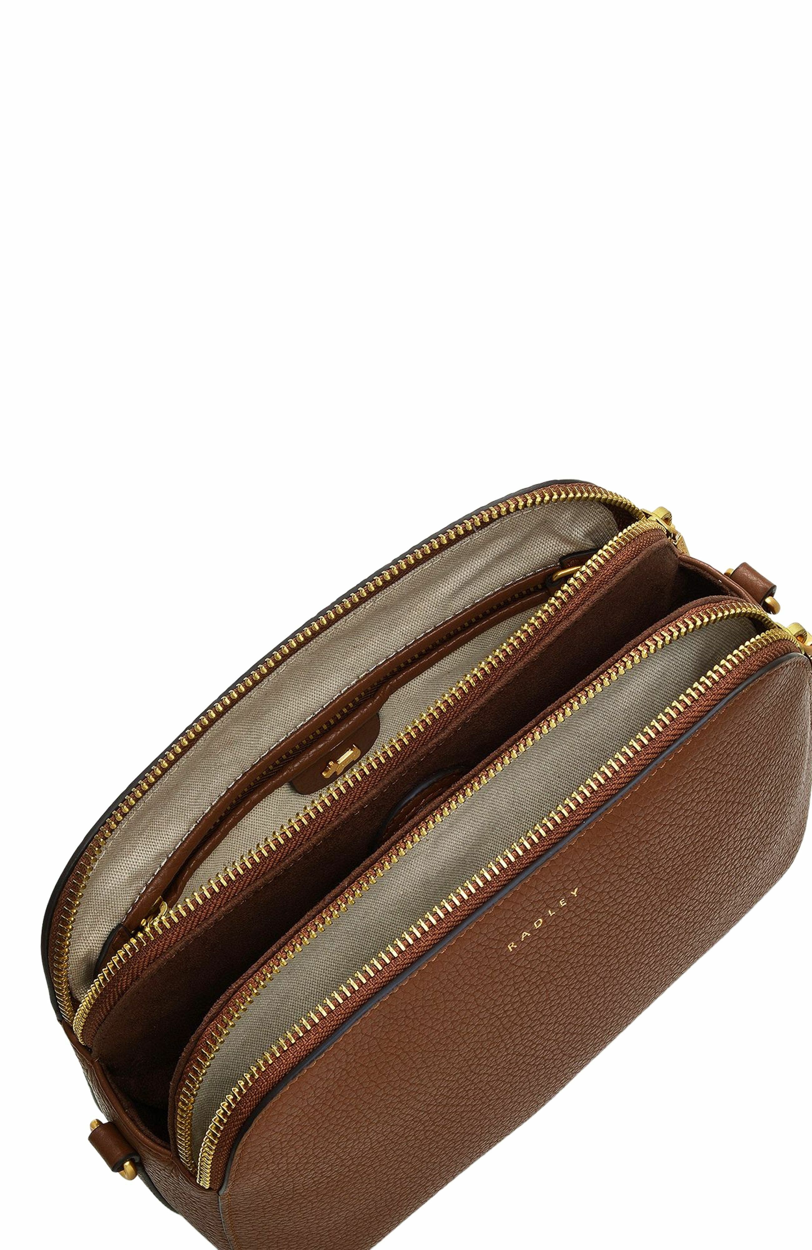 Radley Dukes Place Medium Ziptop Crossbody Bag, Alternate, color, Saddle