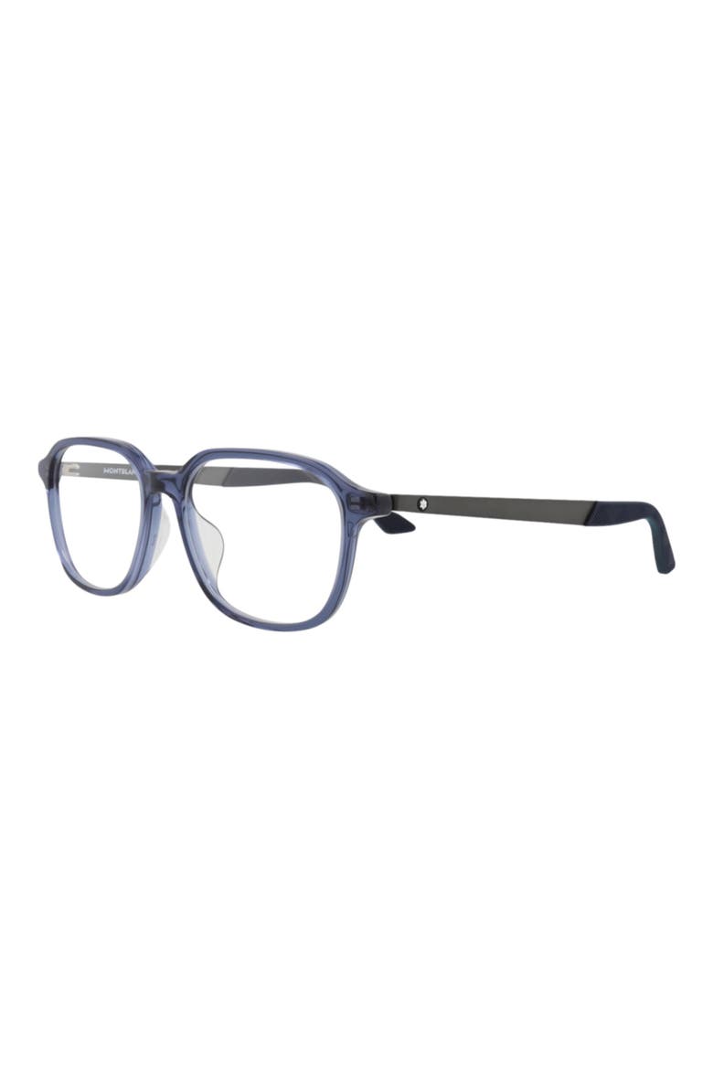 53mm Round Optical Glasses, Alternate, color, BLUE RUTHENIUM TRANSPARENT