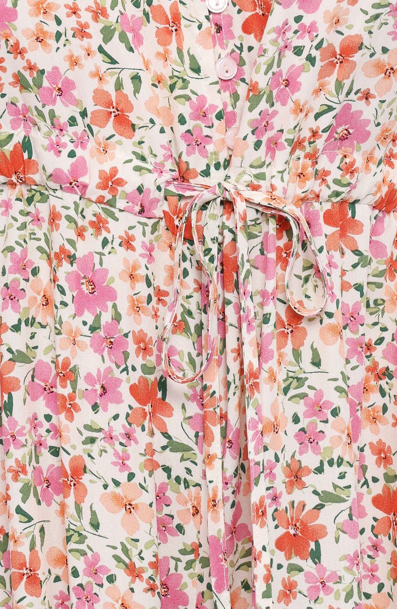 Petal & Pup Kelda Floral Print Wide Leg Jumpsuit, Alternate, color, Beige