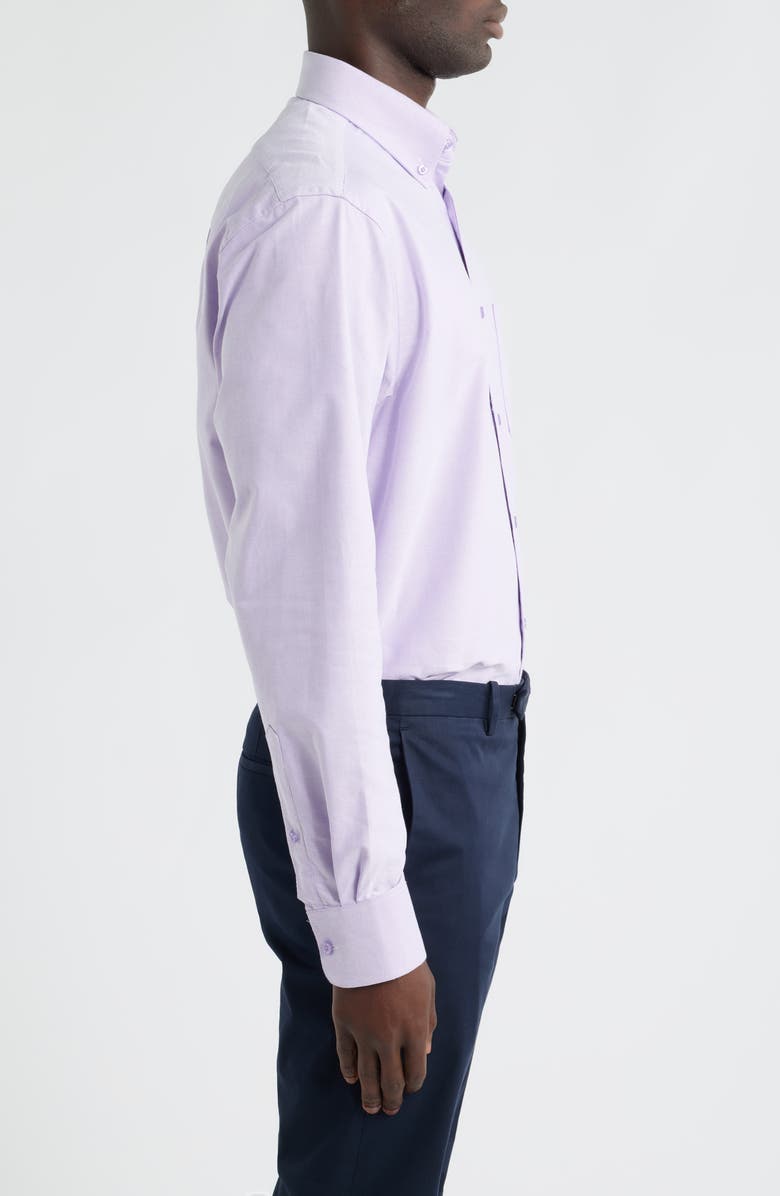 Roffe Accessories Eagle Regular Fit Solid Cotton Button-Down Oxford Shirt, Alternate, color, Lilac