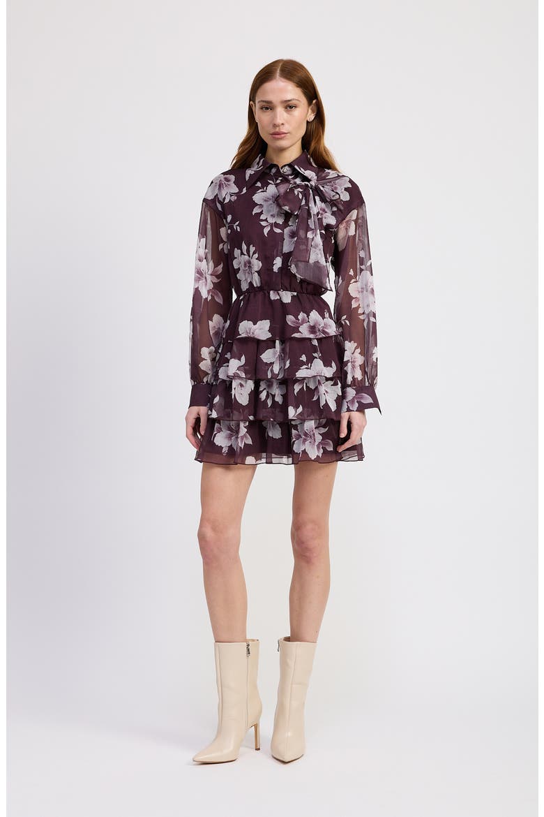 Annaliese Long Sleeve Shirtdress, Alternate, color, PLUM GRAY