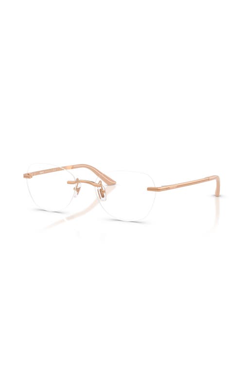 Versace 55mm Irregular Optical Glasses In Gold
