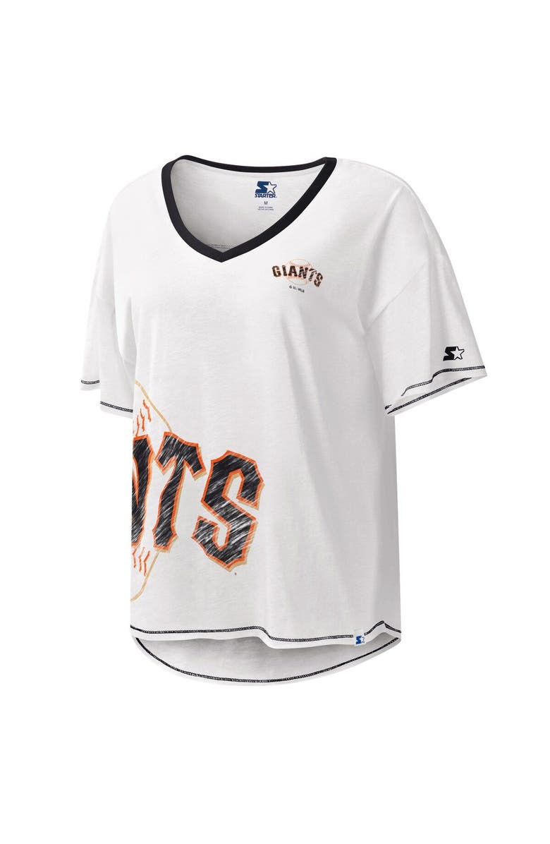 STARTER Women's Starter White San Francisco Giants Perfect Game V-Neck T-Shirt, Alternate, color, 