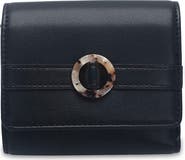 Campo Marzio Roma 1933 Arc Wallet Compact Trifold Wallet With Flap Closure & Decorative Buckle