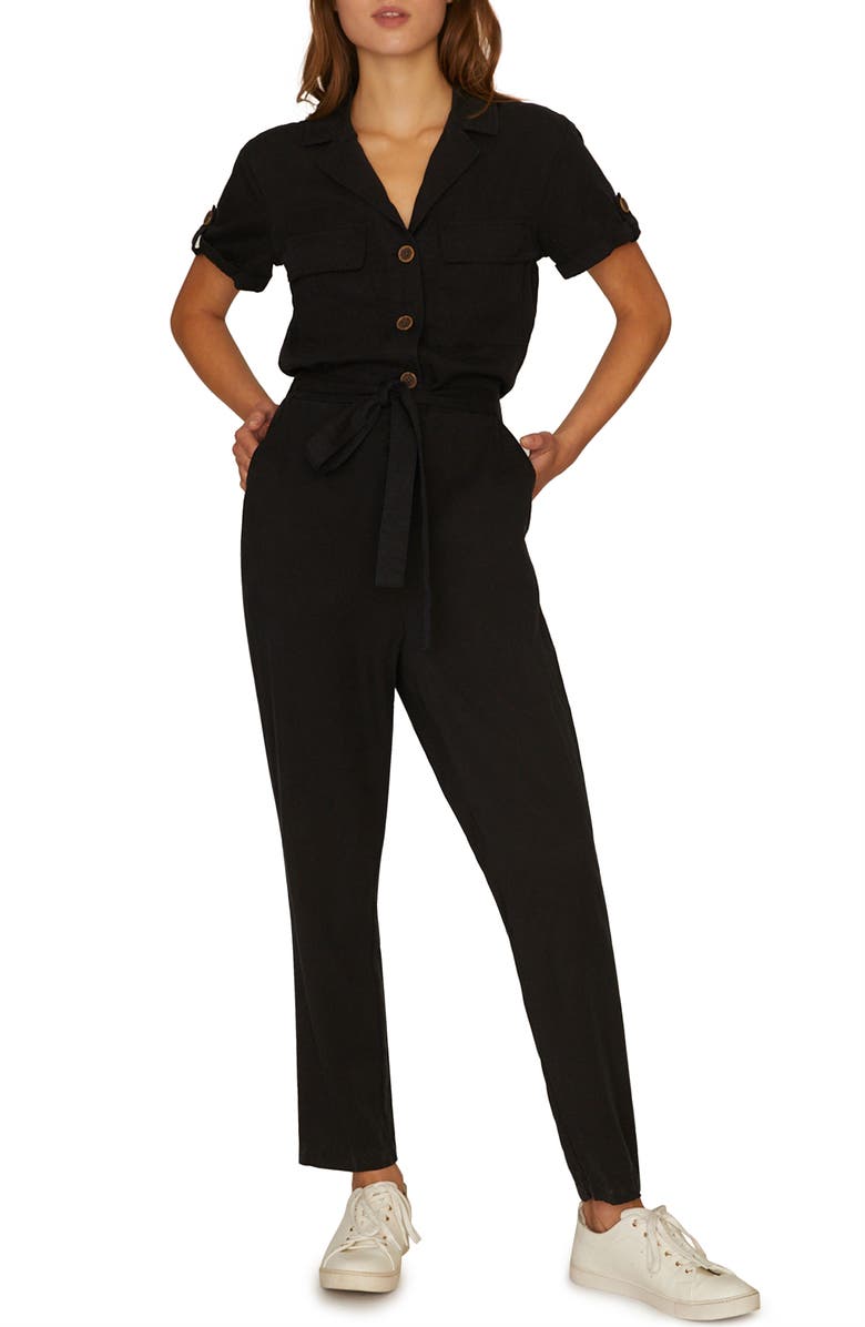 Sanctuary Sancutary Renewal Tie Waist Jumpsuit, Main, color, 
