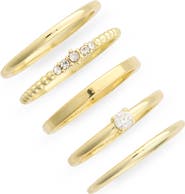 Covet Set of 5 Stackable Band Rings
