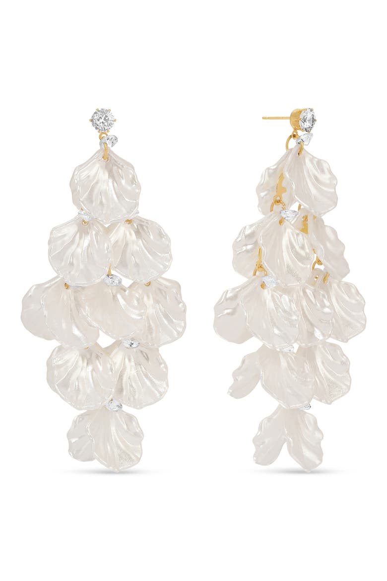 Leizu Shell Drop Earrings, Main, color, GOLD