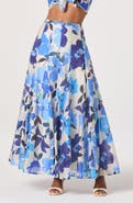 ASTR the Label Kaley Floral Paneled Maxi Skirt