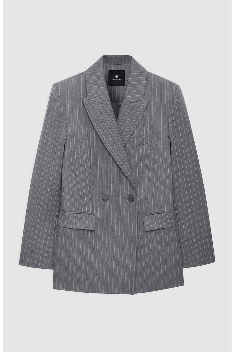 Tiphaine Blazer, Alternate, color, Light Grey Pinstripe