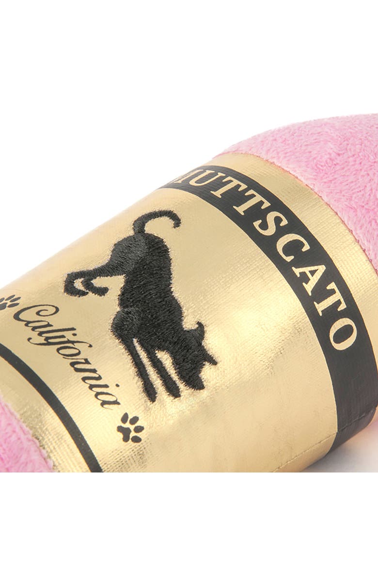 Puppy Love Barking Bubbly Plush Dog Toy, Muttscato Champagne Bottle, Alternate, color, Multicolored