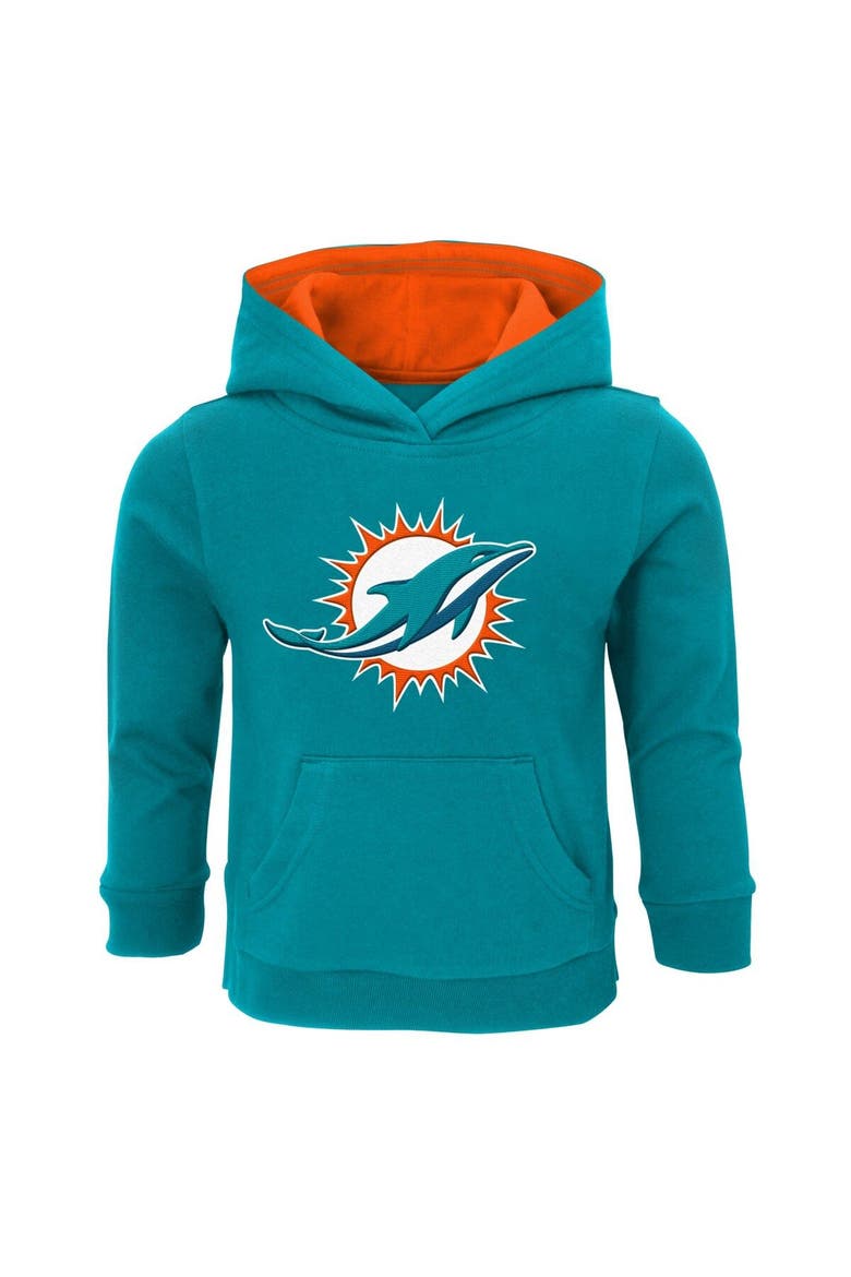 Toddler Aqua Miami Dolphins Prime Pullover Hoodie, Alternate, color, Aqua
