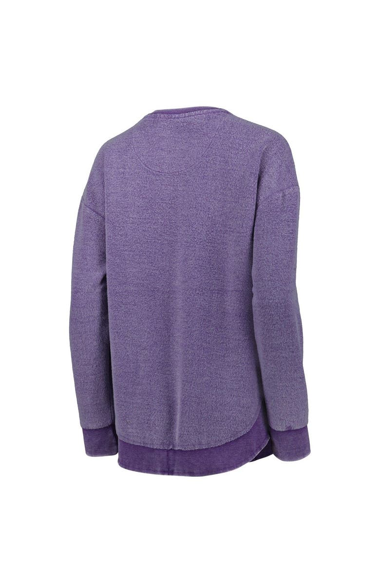 PRESSBOX Women's Pressbox Purple Clemson Tigers Ponchoville Pullover Sweatshirt, Alternate, color, 