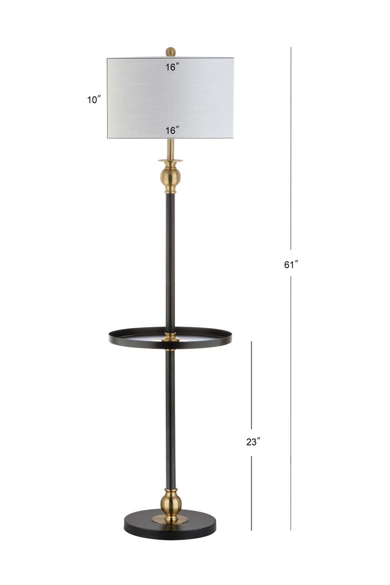 Evans Metal LED End Table Floor Lamp, Alternate, color, Black/Gold