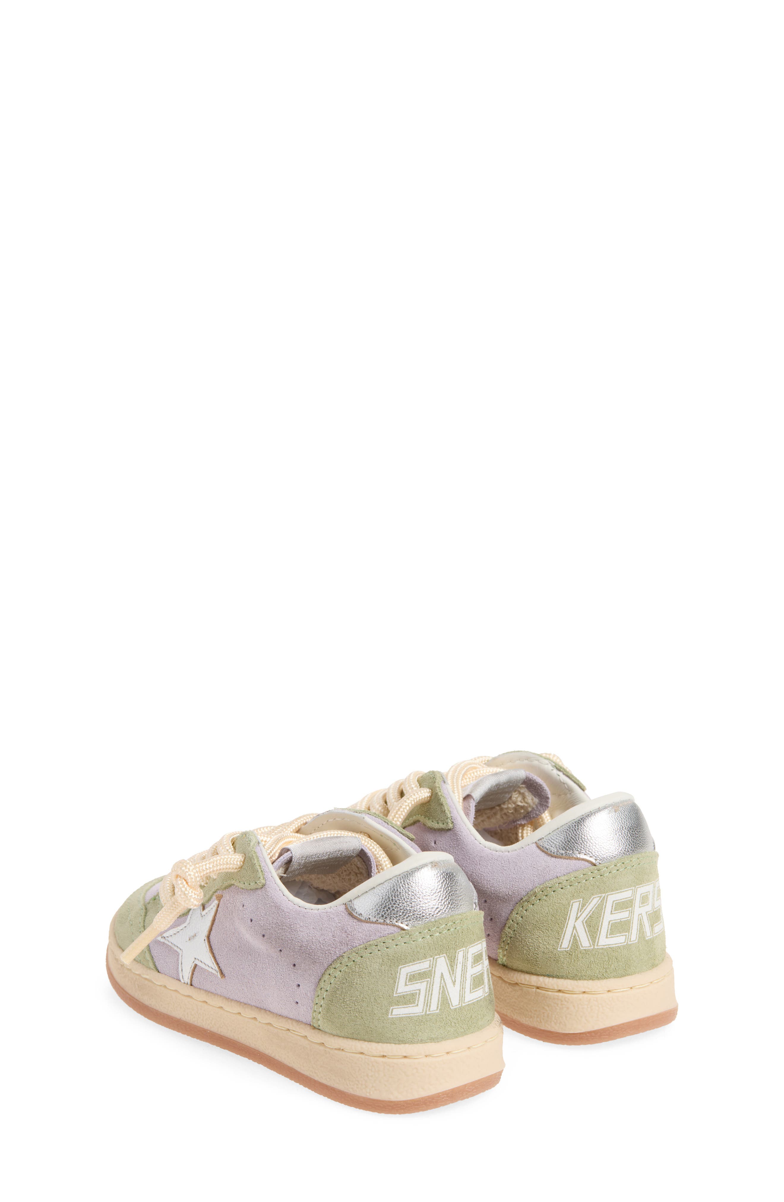 Kids' Ball Star Low Top Sneaker, Alternate, color, LILAC/ LIGHT GREEN/ SILVER