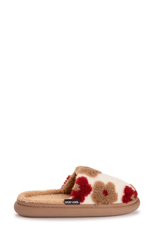 Muk Luks Joss Faux Shearling Lined Slipper In Brown